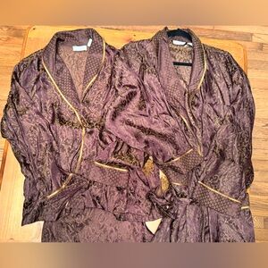 Vintage Gold Label Victoria's Secret Robe and Pajama Short Set